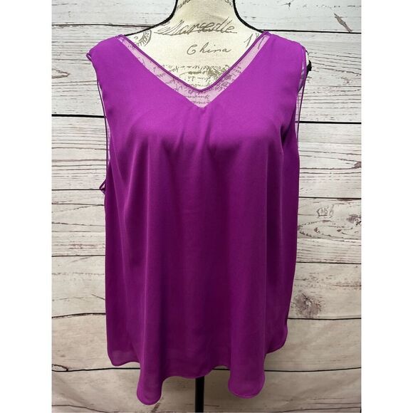 Thalia Sodi XXL‎ magenta sleeveless blouse - 3195 - Picture 1 of 4